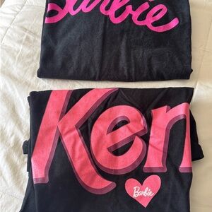 Barbie and Ken Black T-Shirts with Pink Logo